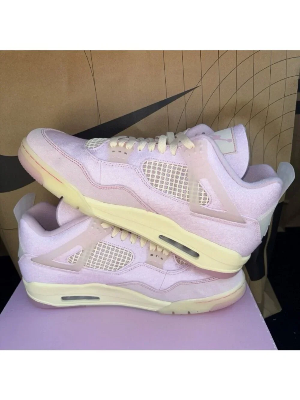 NEW Nike Air Jordan 4 Retro Iced Carmine Pink IB6716-600 Men 8.5, Women 10